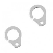 DQ metal charm handcuffs 15x12mm Antique silver